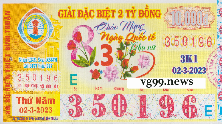 Hình ảnh vé số Bình Thuận gần đây